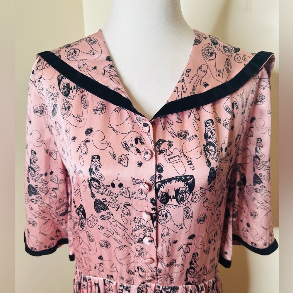 NWT Shrimps SILK MID-LENGTH DRESS UK8 US4 - Picture 2 of 8